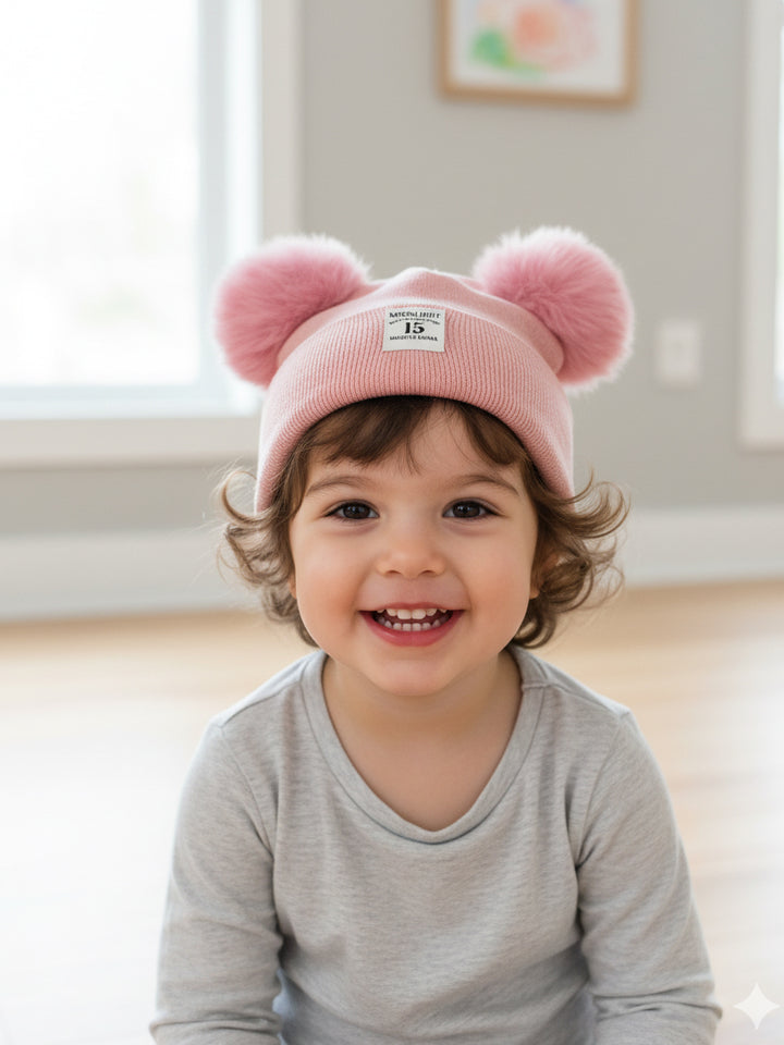 Imp Baby Woolen Cap #07 (W-25) (Pink )