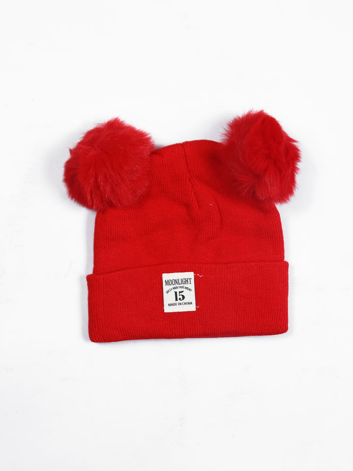 Imp Baby Woolen Cap #07 (W-25) (Red)