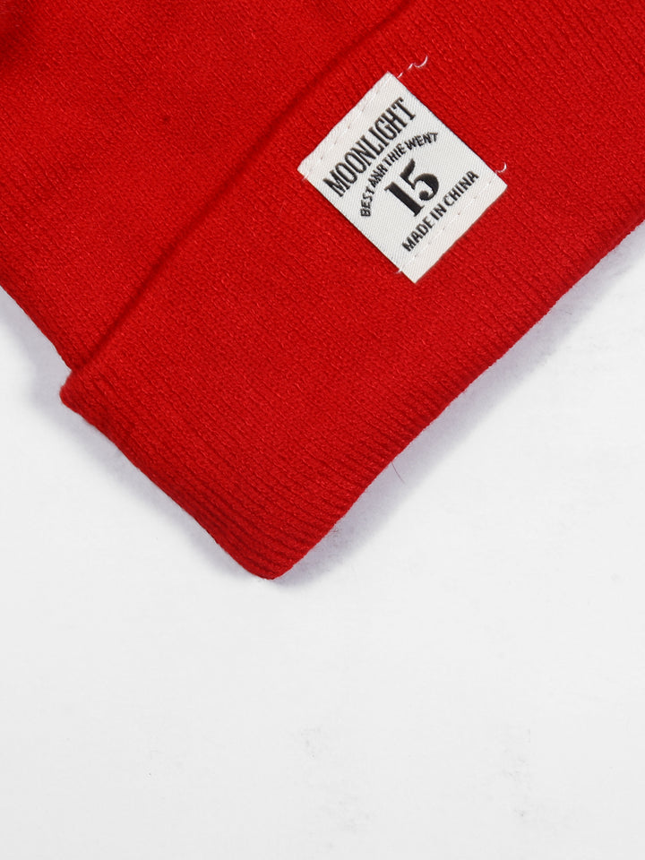 Imp Baby Woolen Cap #07 (W-25) (Red)