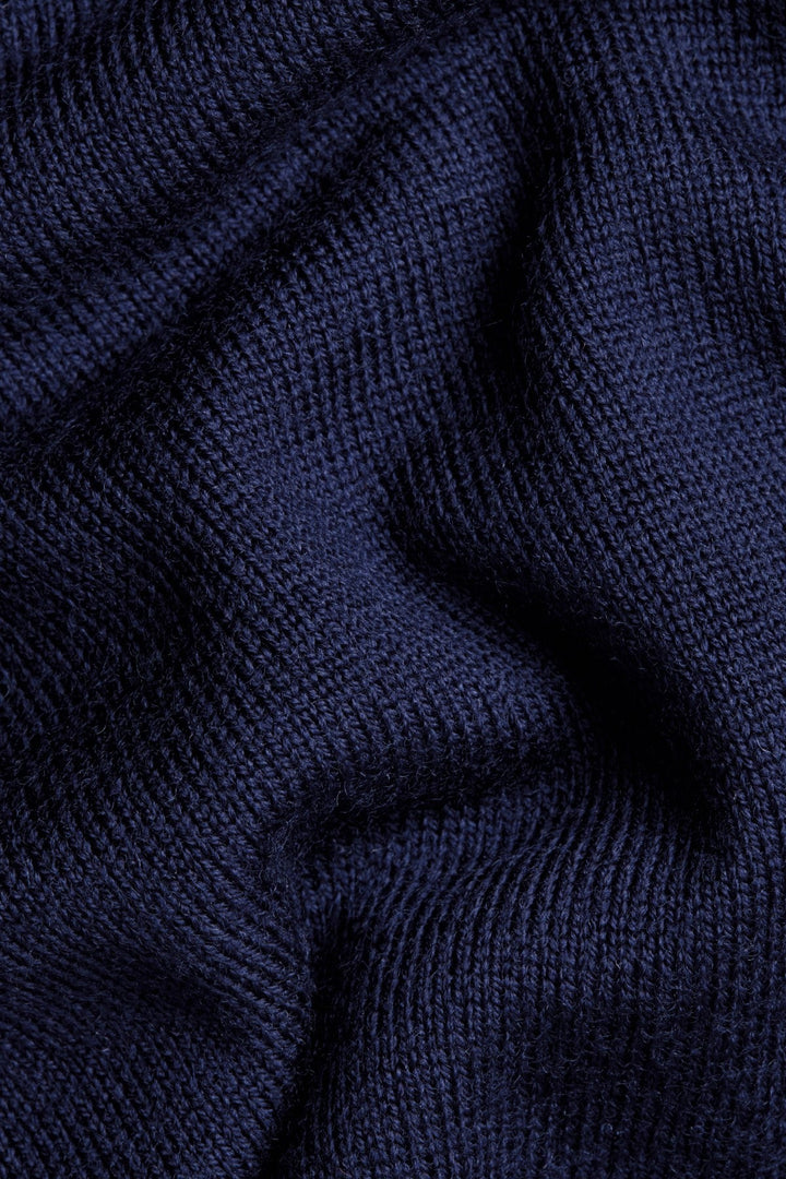 Navy Blue Pure Merino Cardigan
