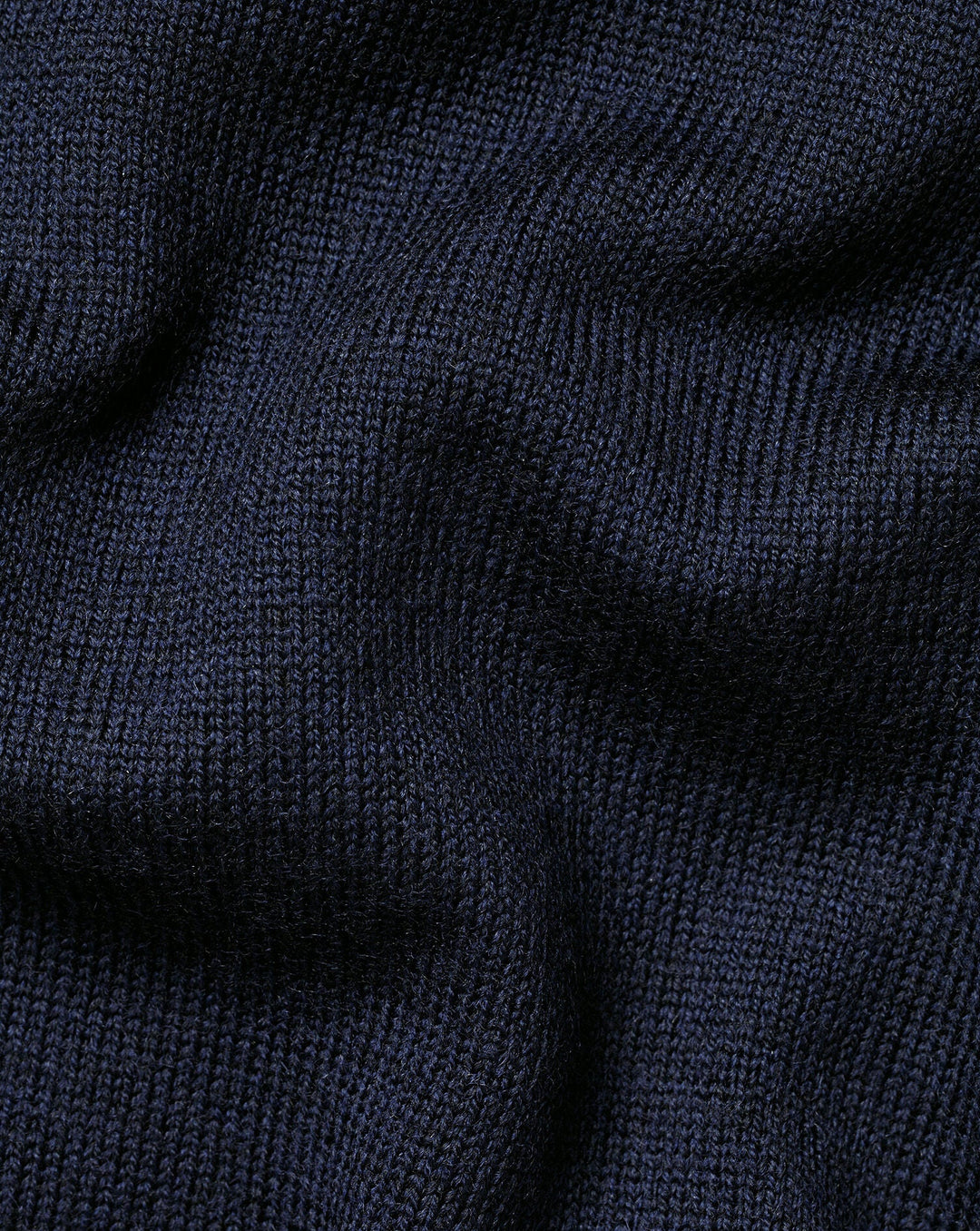 Navy Blue Pure Merino Hooded Zip Through