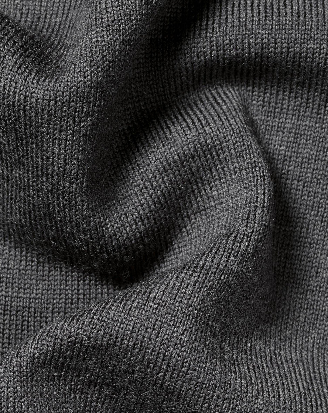 Grey Pure Merino Roll Neck Jumper