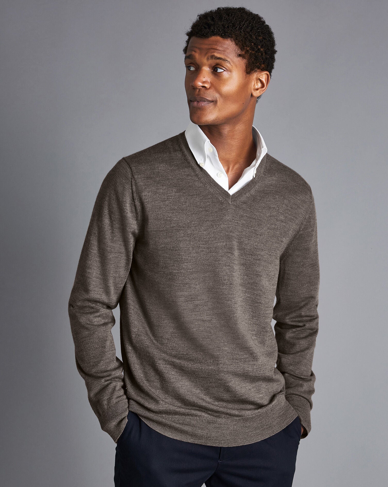 Merino v neck jumper best sale