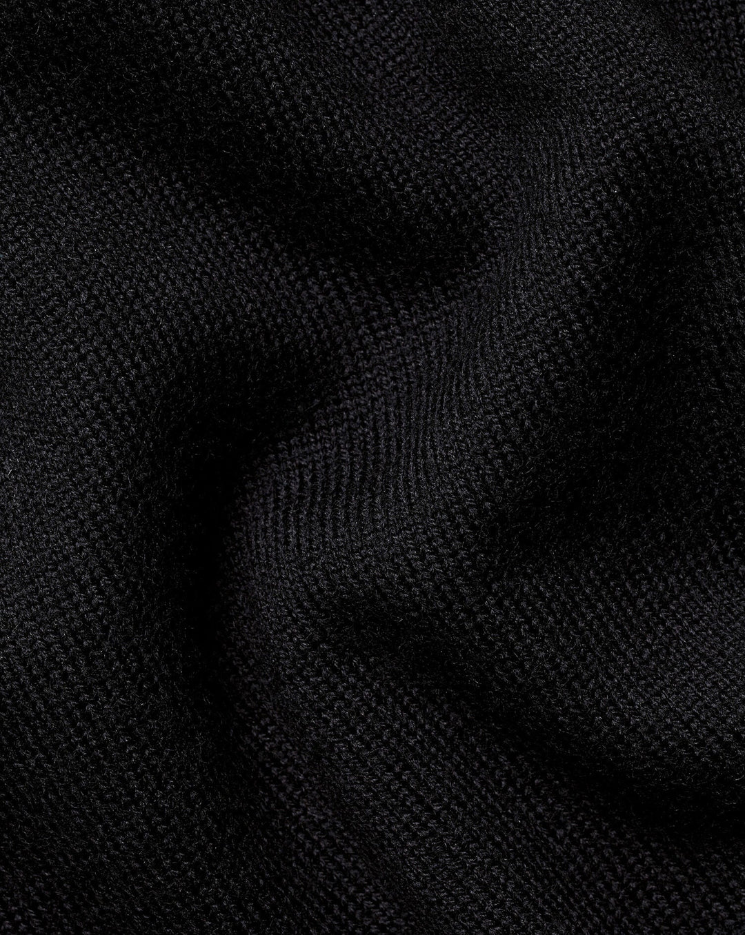 Black Pure Merino Zip Neck Jumper