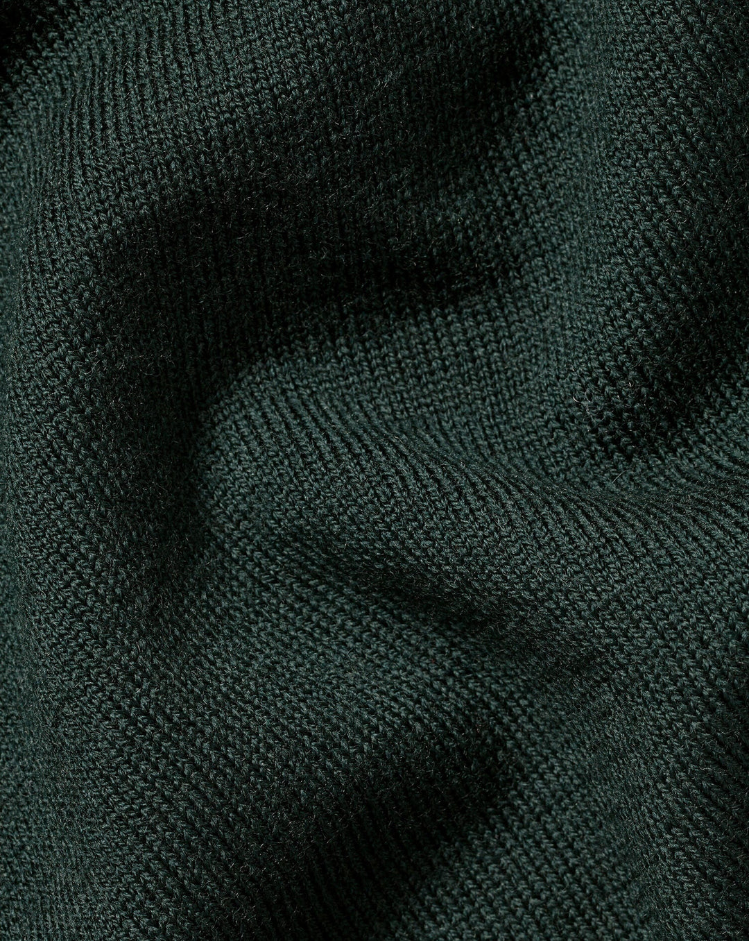 Forest Green Pure Merino Zip Neck Jumper
