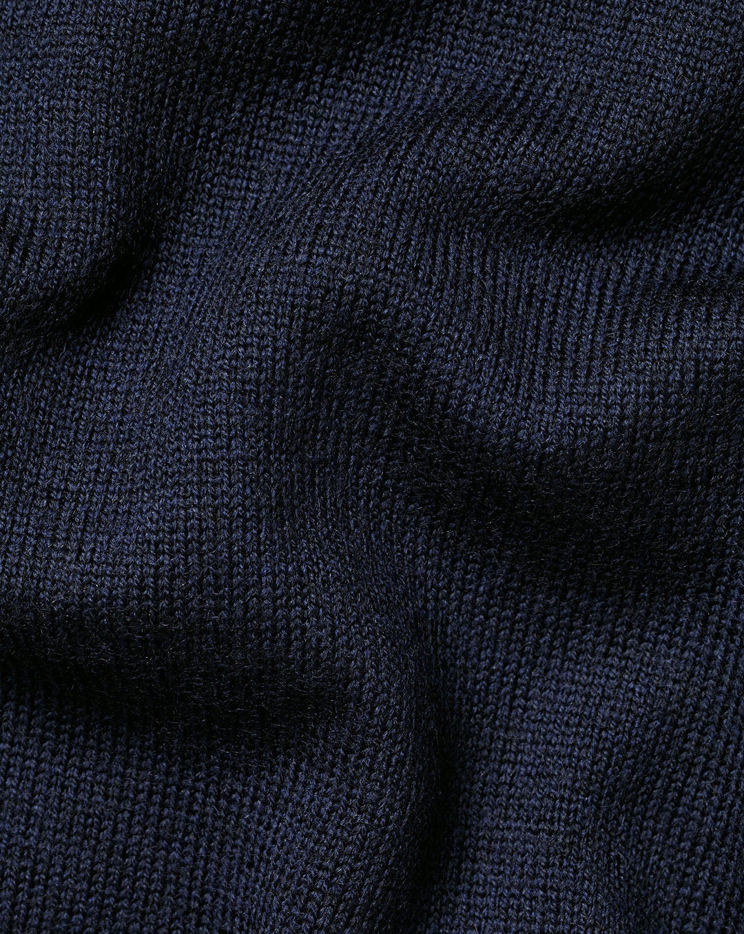 Navy Blue Pure Merino Zip Neck Jumper