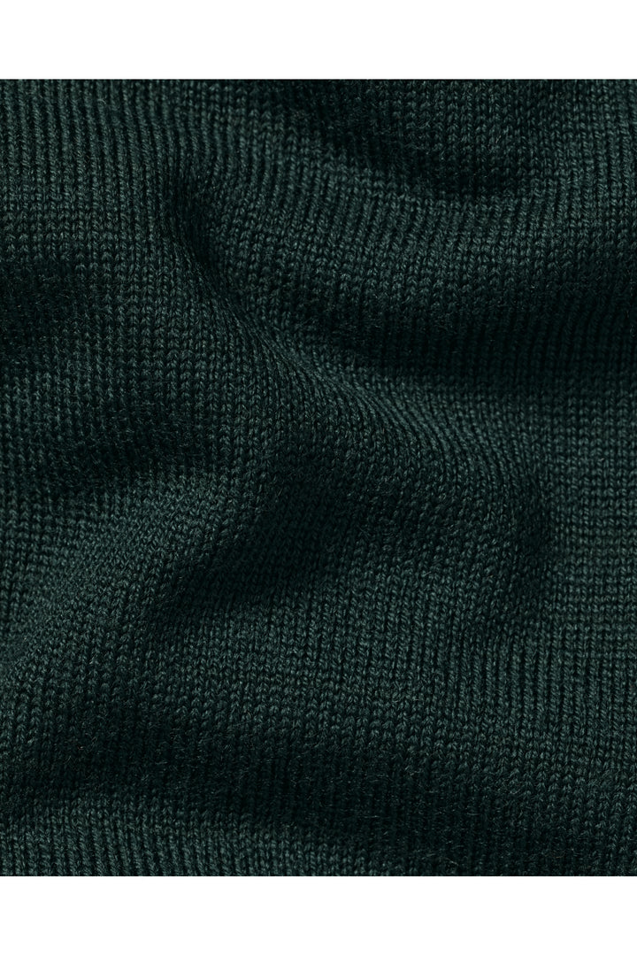 Aqua Green Merino Zip Neck Jumper