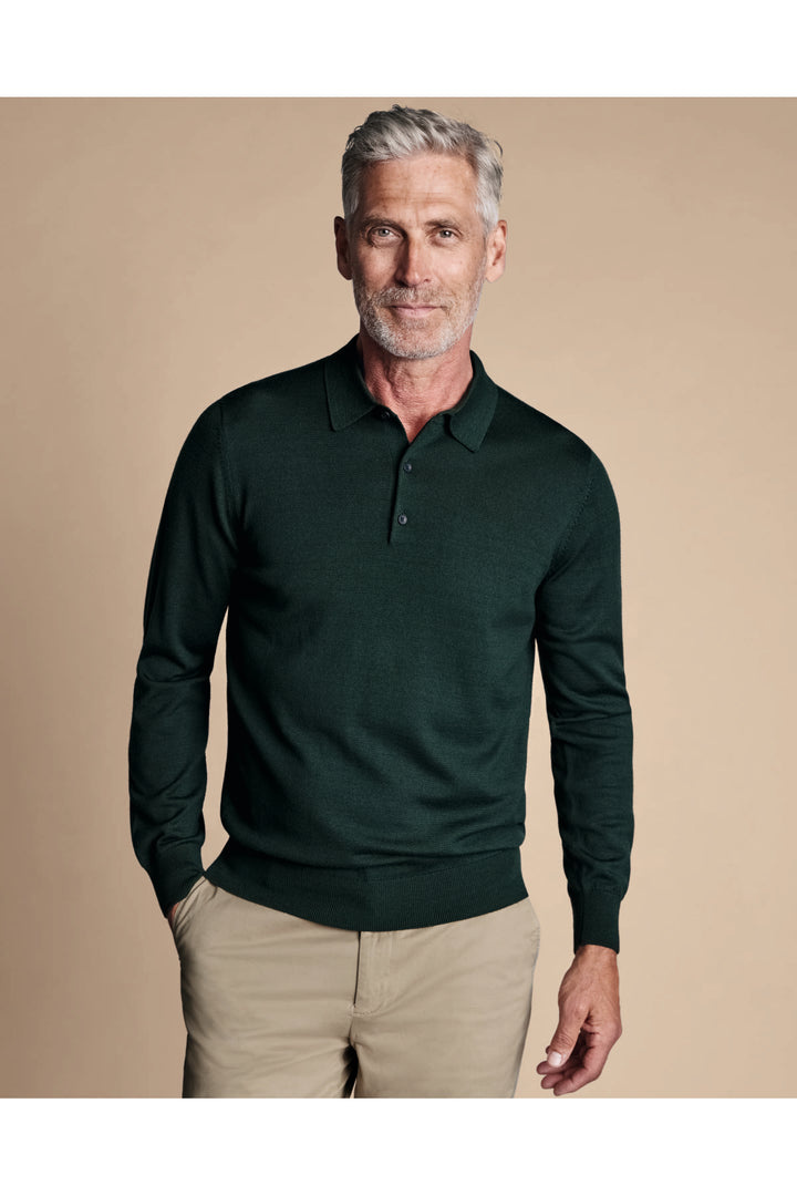 Aqua Green Merino Zip Neck Jumper