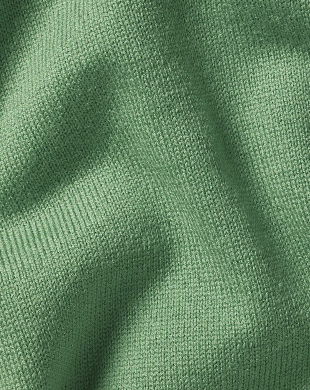 Green Pure Merino V Neck Jumper