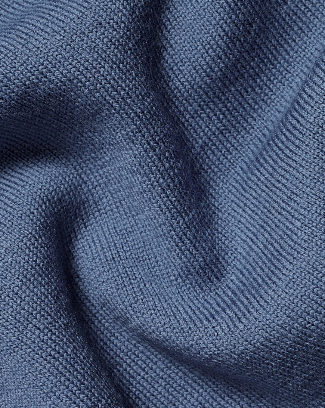 Steel Blue Pure Merino V Neck Jumper