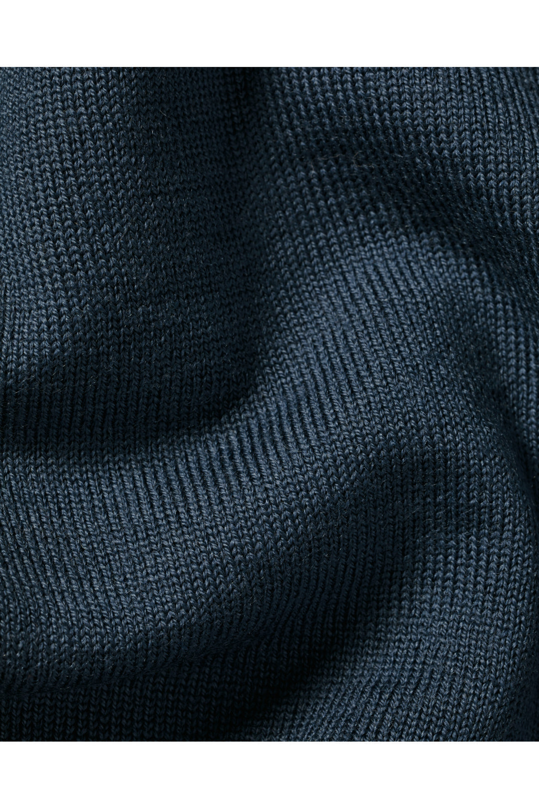 Petrol Blue Merino Zip Neck Jumper