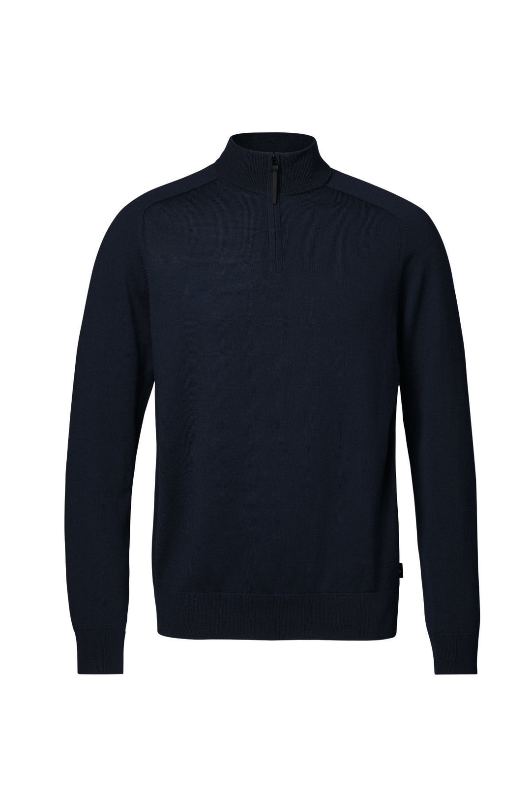 Navy Blue Performance Merino Zip Neck Jumper