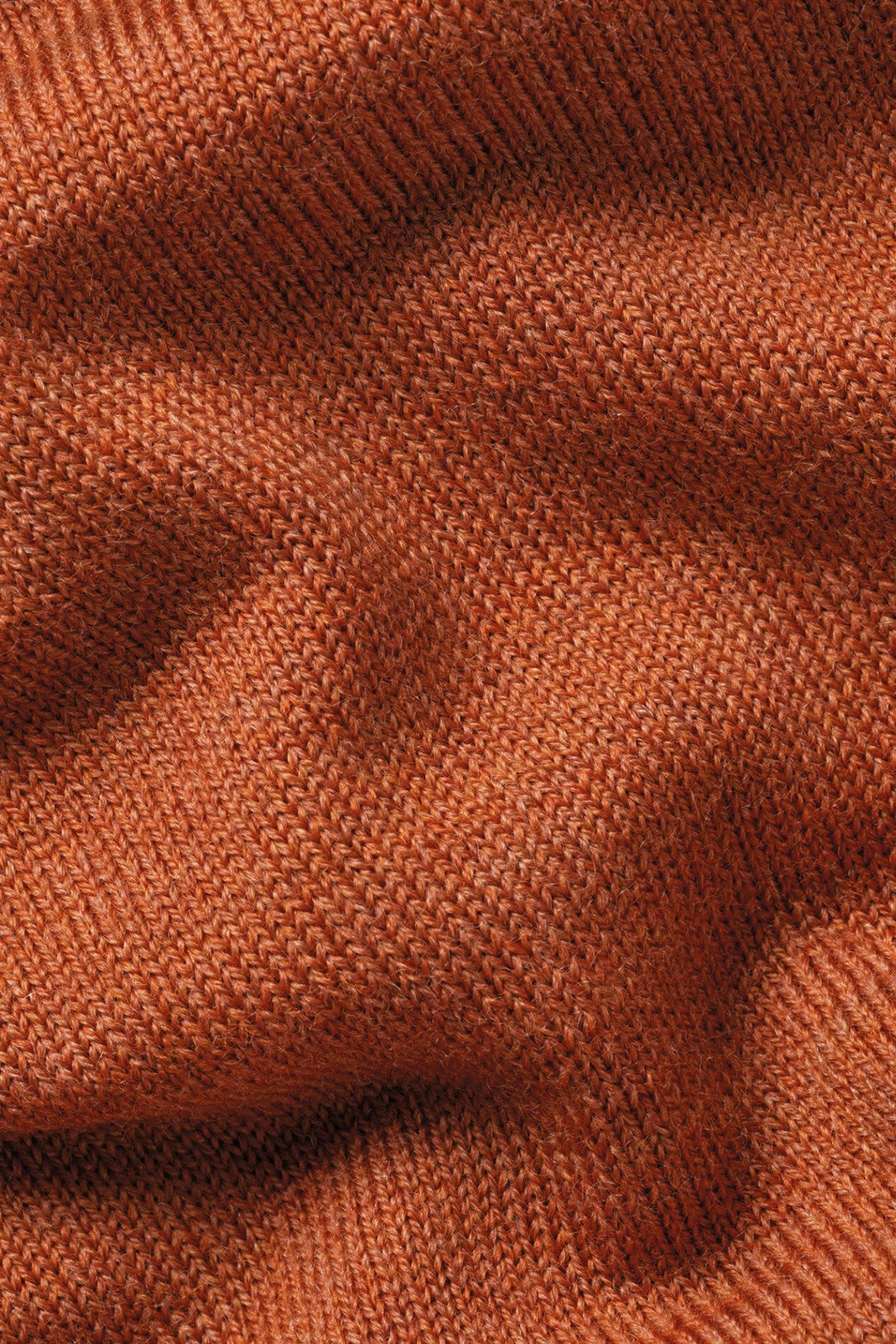 Orange Merino Zip Neck Jumper