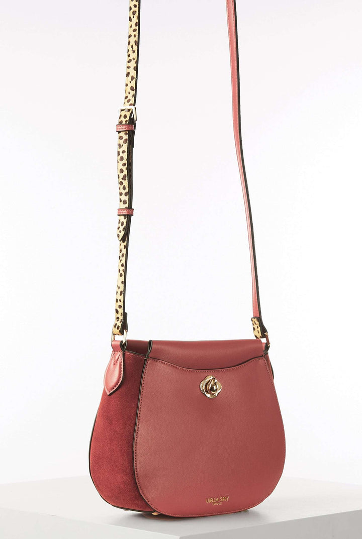 Natasha Winter Rose Saddle Crossbody