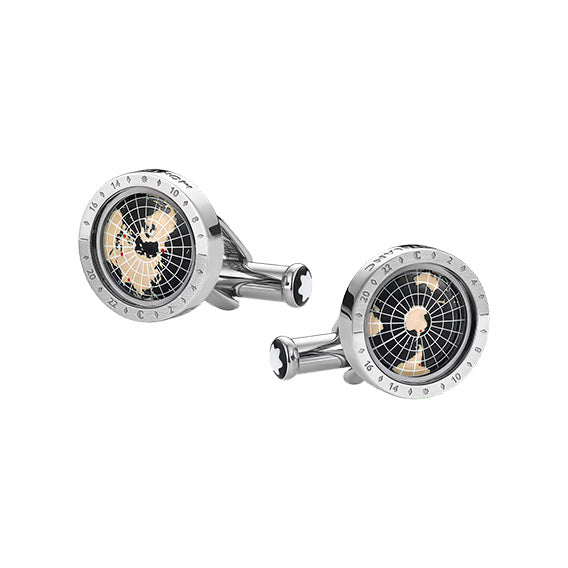 Mont Blanc Montblanc 1858 Geosphere Cufflinks Black MB126164