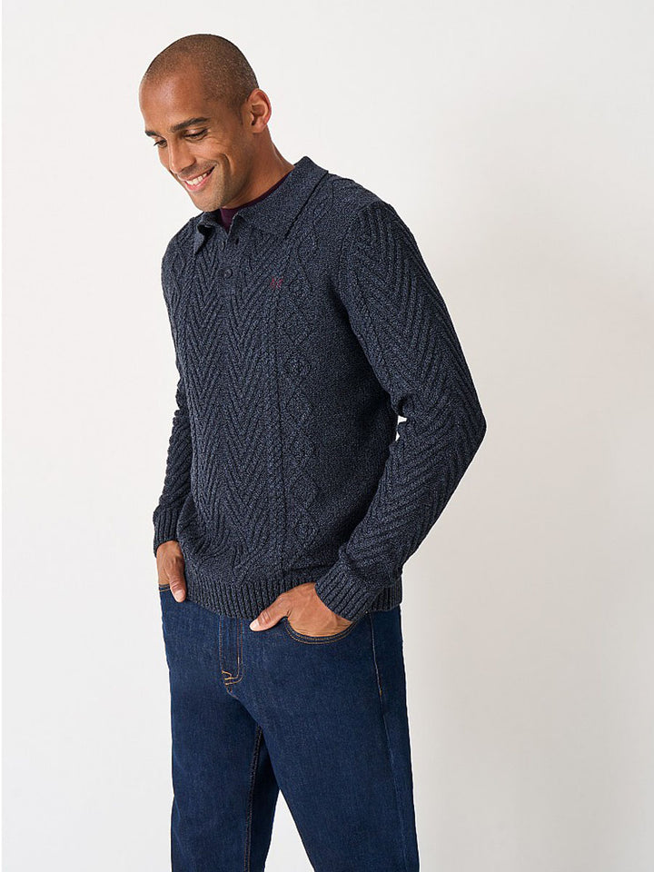 Crew Clothing Men L/S Button Neck MXC049