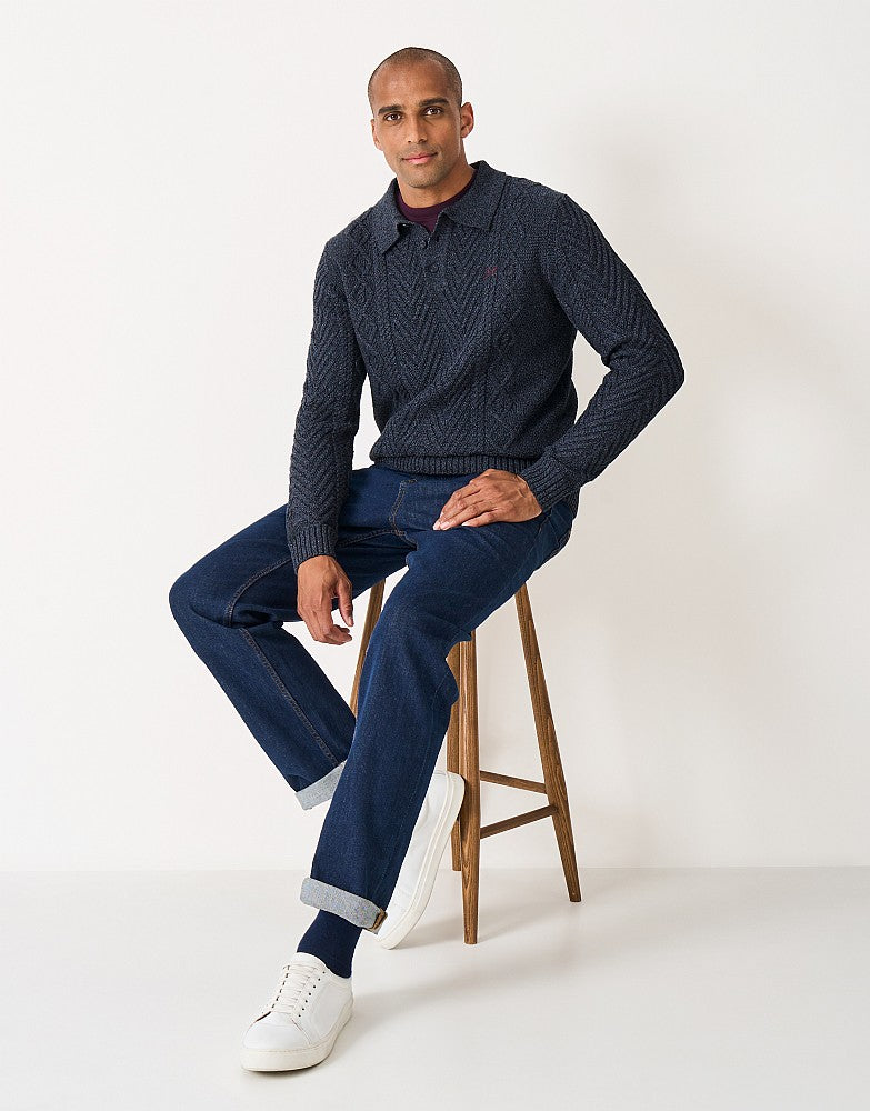 Crew Clothing Men L/S Button Neck MXC049