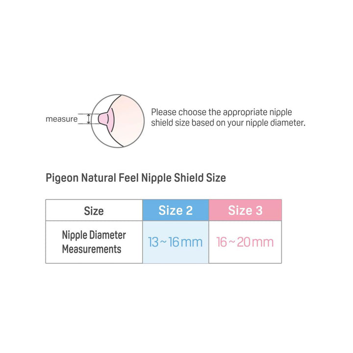 Pigeon Baby Natural Feel Nipple Shields 2Pcs (L) #Q79319 (W-22)