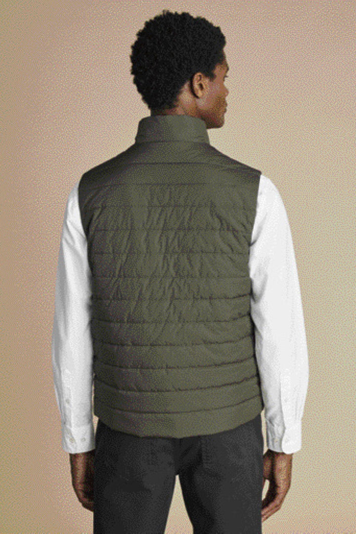 Olive Green Lightweight Quilted Gilet