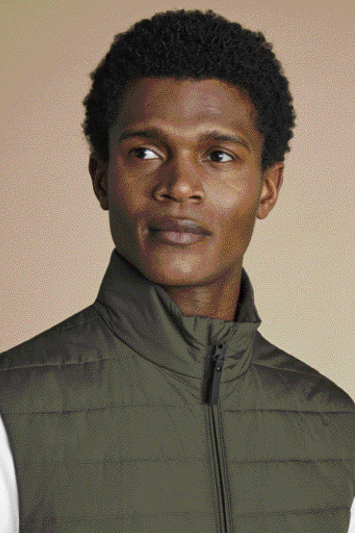 Olive Green Lightweight Quilted Gilet