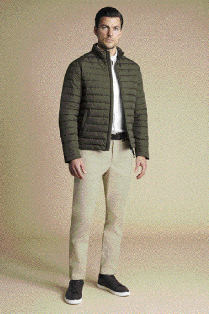 Olive Green Lightweight Quilted Jacket