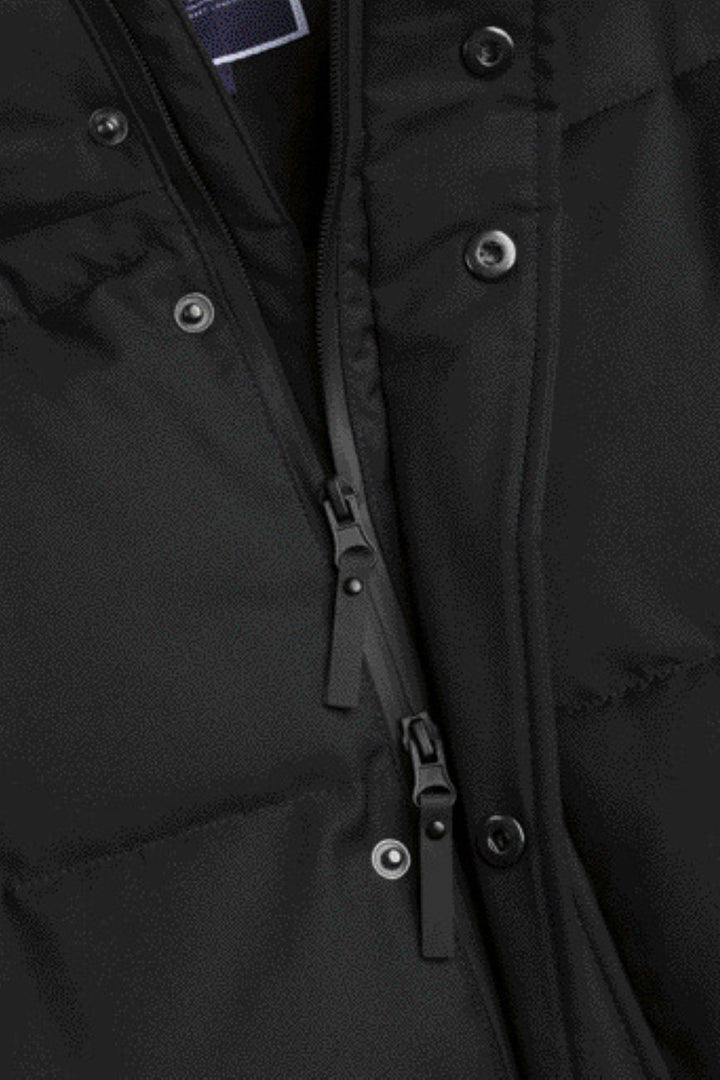 Navy Quilted Puffer Coat