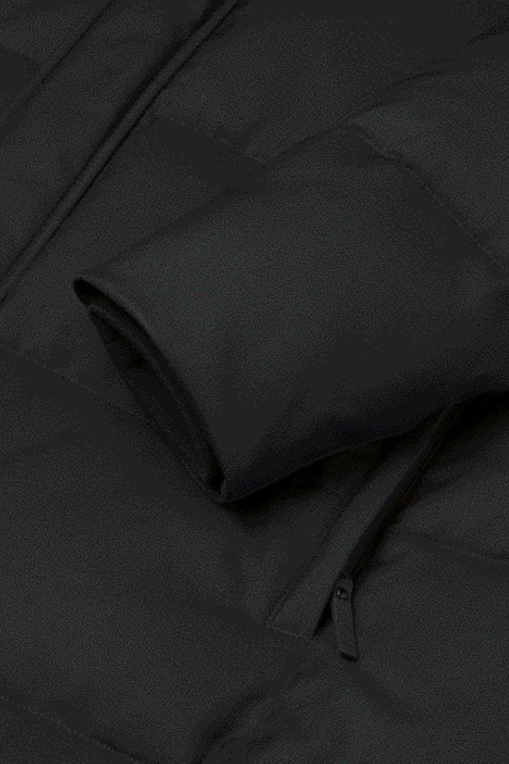 Navy Quilted Puffer Coat