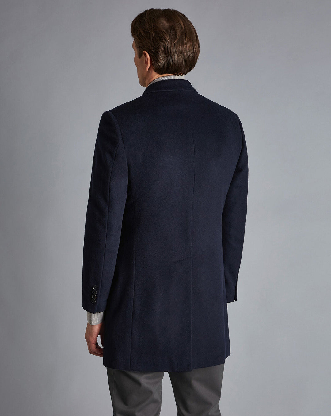 Navy Pure Wool Overcoat