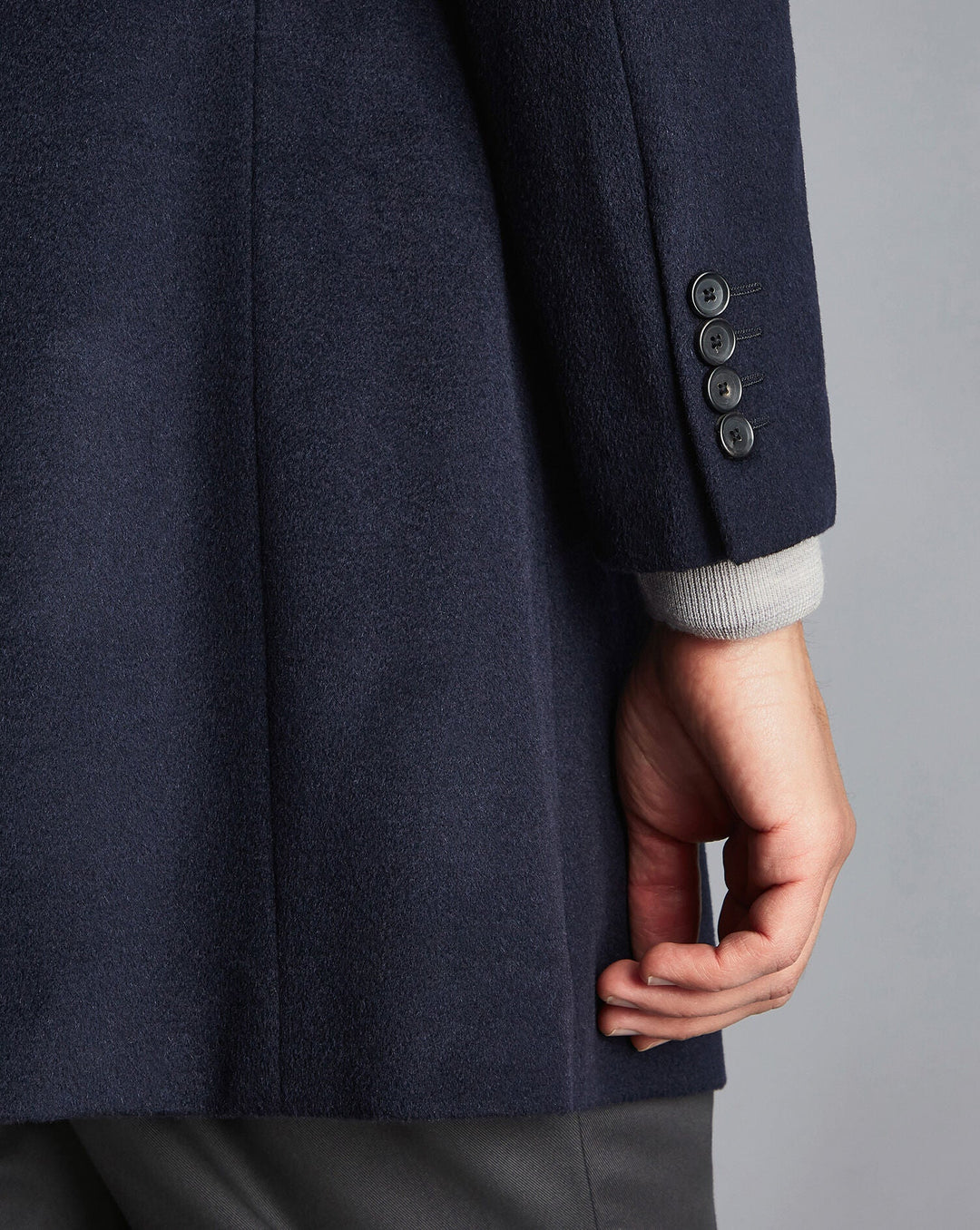 Navy Pure Wool Overcoat