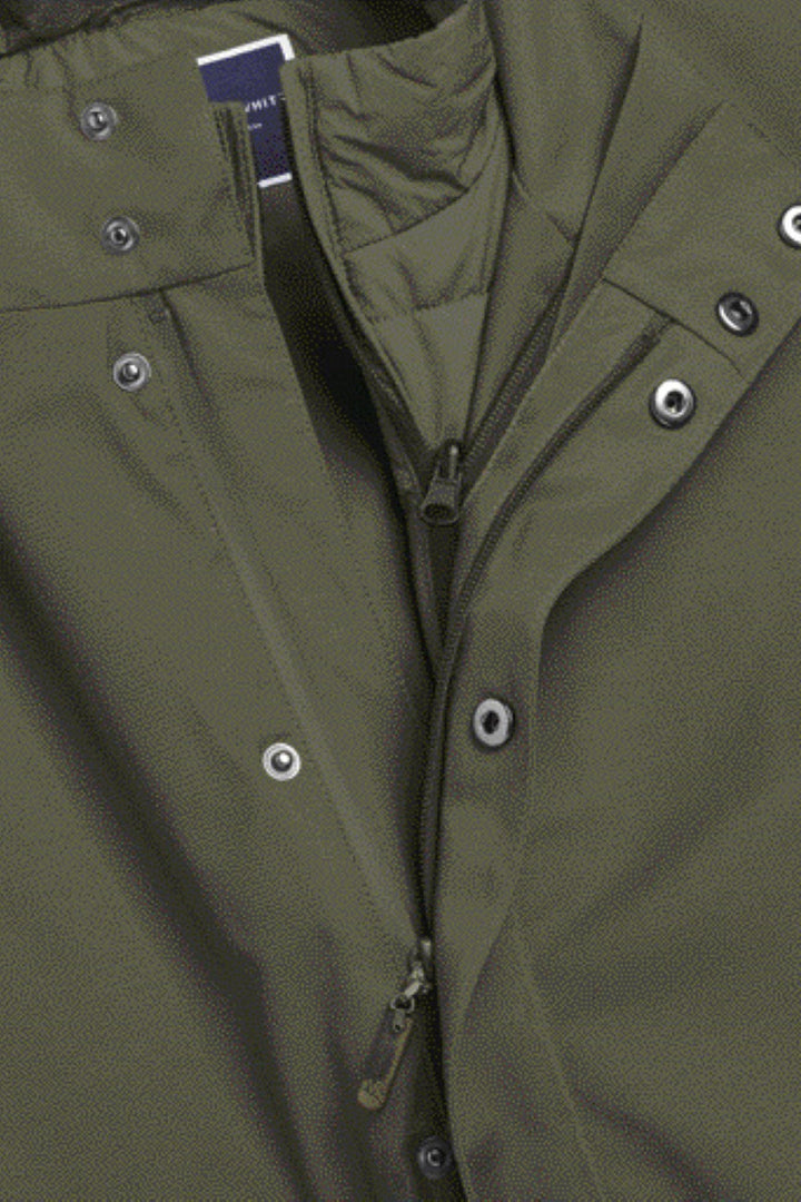 Olive Green 3 In 1 Rain Mac With Detachable Gilet