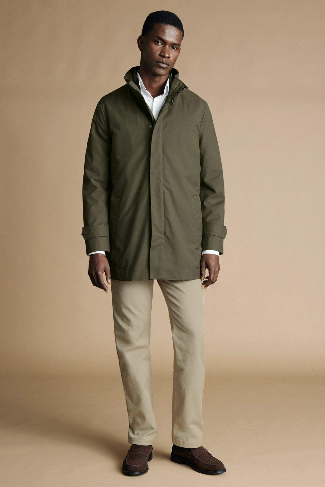 Olive Green 3 In 1 Rain Mac With Detachable Gilet