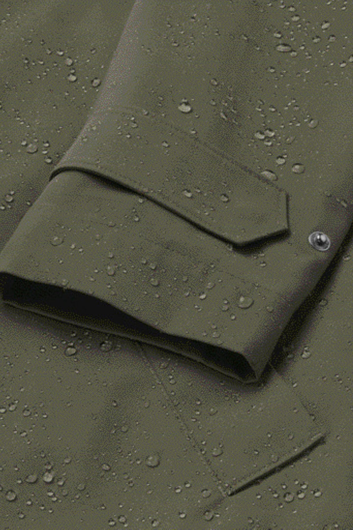 Olive Green 3 In 1 Rain Mac With Detachable Gilet