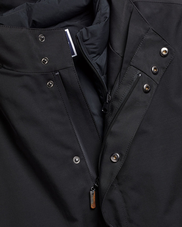 Black 3 In 1 Rain Mac With Detachable Gilet