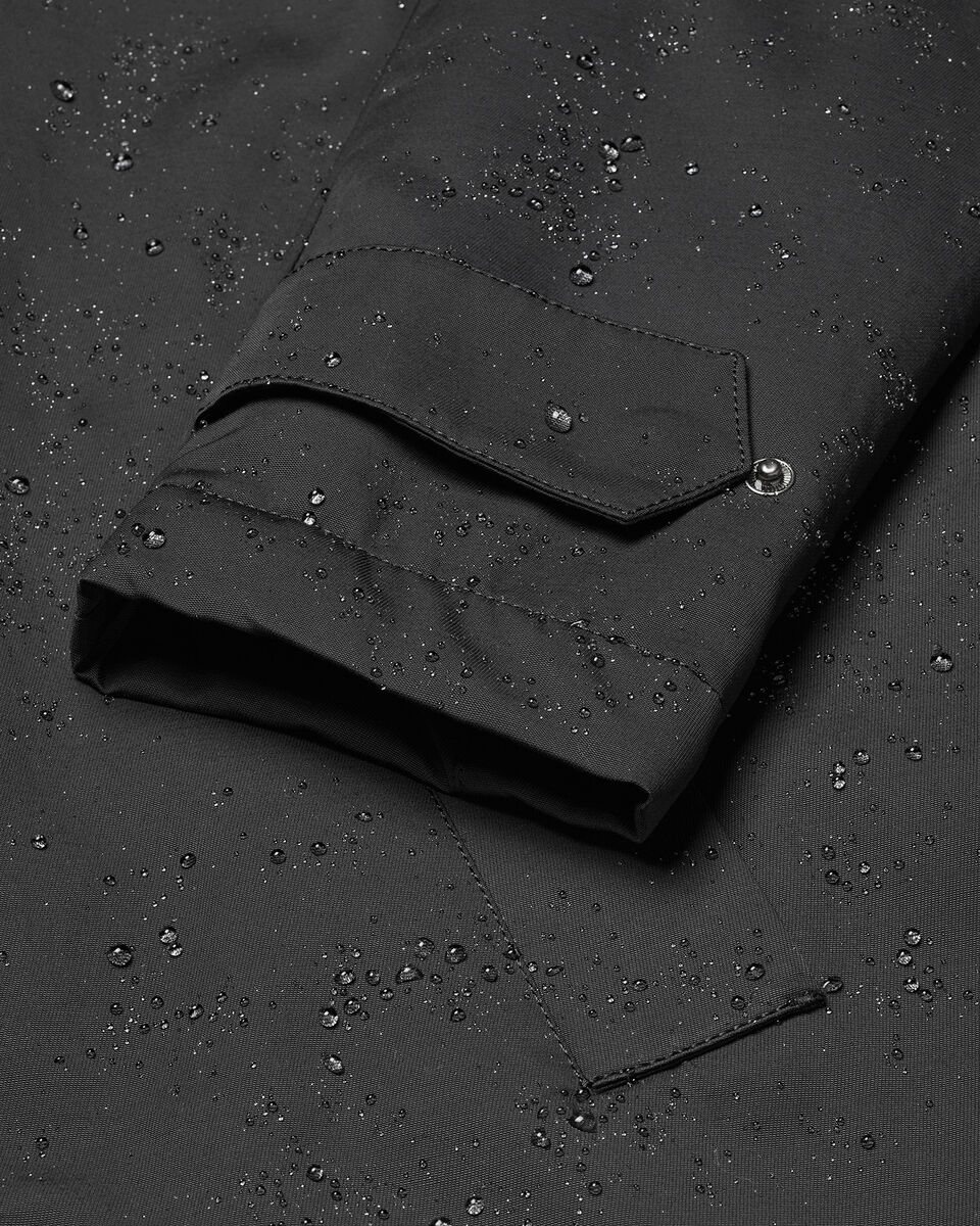 Black 3 In 1 Rain Mac With Detachable Gilet