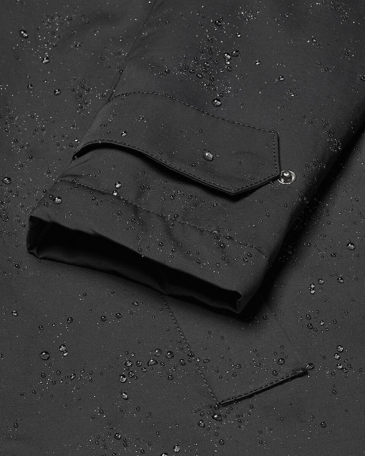 Black 3 In 1 Rain Mac With Detachable Gilet