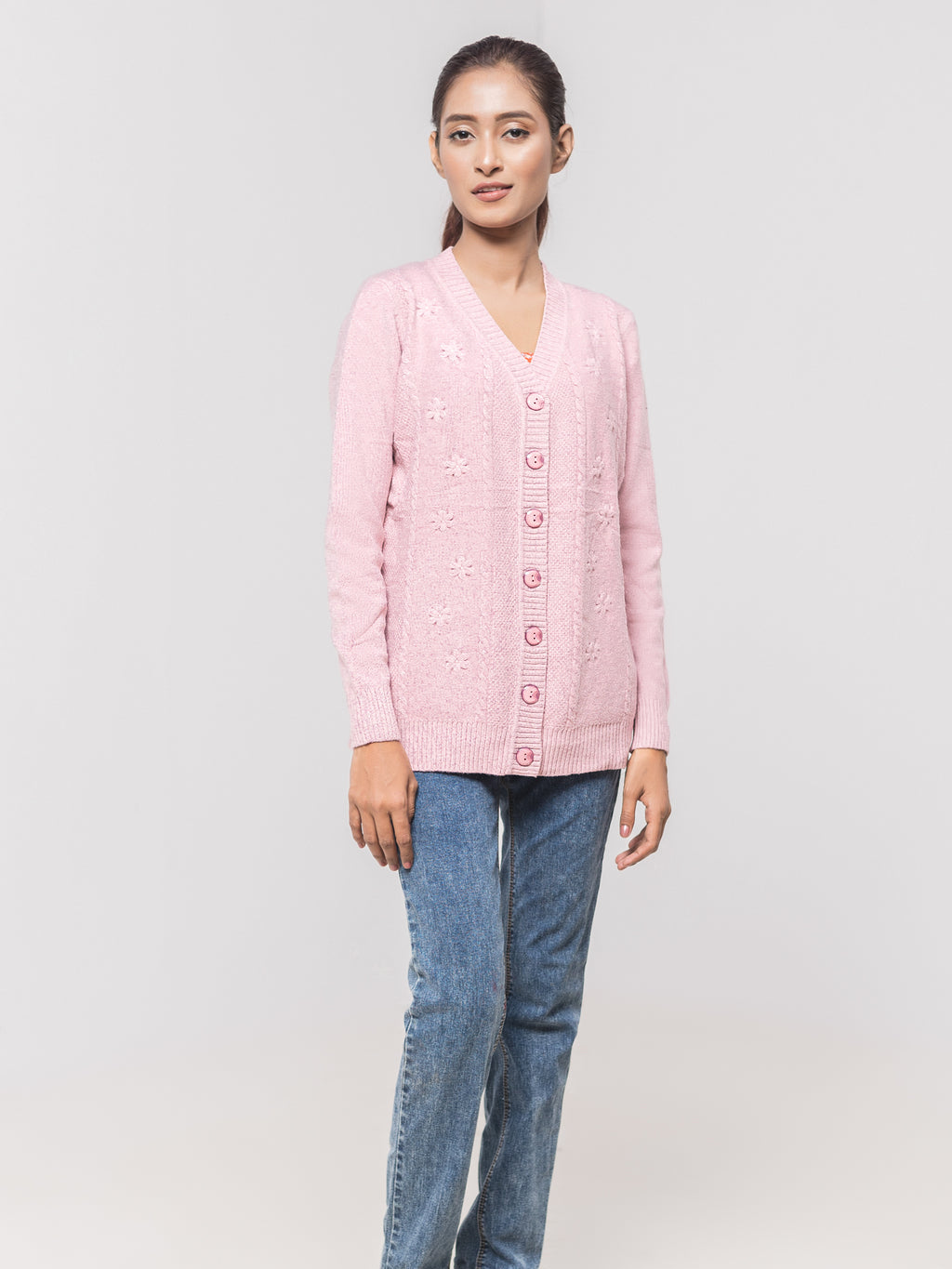 Oxford Ladies F/S Cardigan J-411