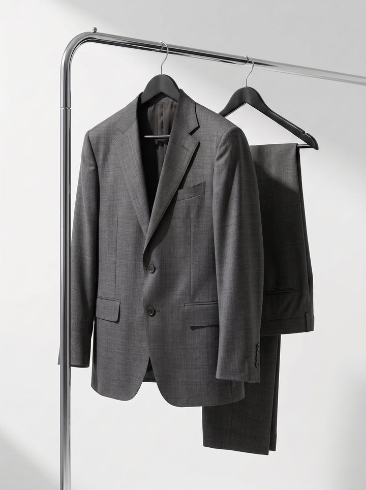 Canali Men 100% Wool Small Check Suit 11280-19