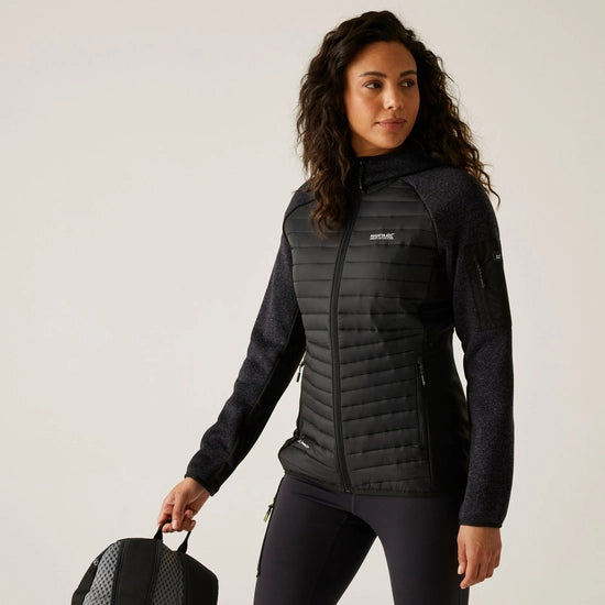 Regatta Ladies L/S Jacket Puffer Hoodie RWN403 (Black)