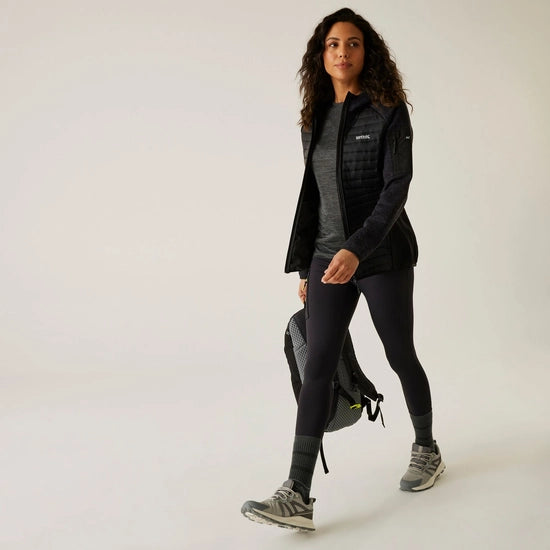 Regatta Ladies L/S Jacket Puffer Hoodie RWN403 (Black)