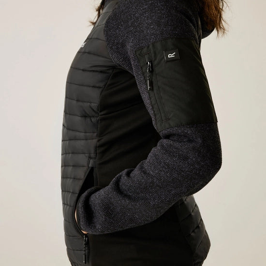 Regatta Ladies L/S Jacket Puffer Hoodie RWN403 (Black)