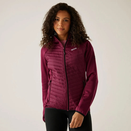 Regatta Ladies L/S Jacket Puffer Hoodie RWN403 (Maroon)
