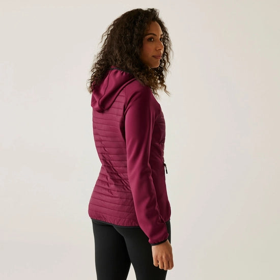 Regatta Ladies L/S Jacket Puffer Hoodie RWN403 (Maroon)