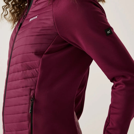 Regatta Ladies L/S Jacket Puffer Hoodie RWN403 (Maroon)