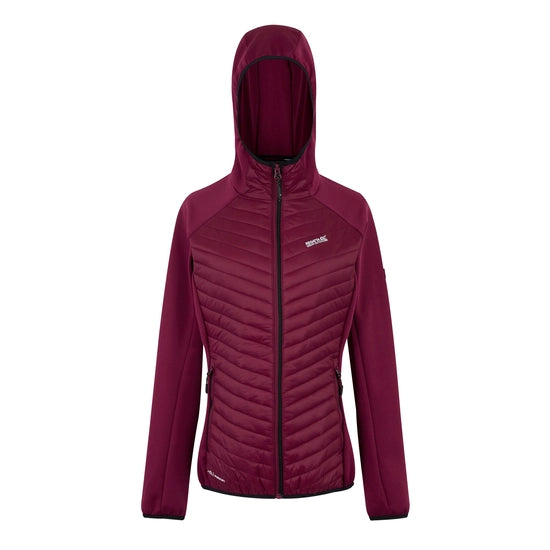 Regatta Ladies L/S Jacket Puffer Hoodie RWN403 (Maroon)