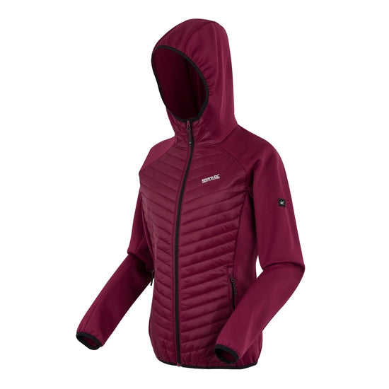 Regatta Ladies L/S Jacket Puffer Hoodie RWN403 (Maroon)