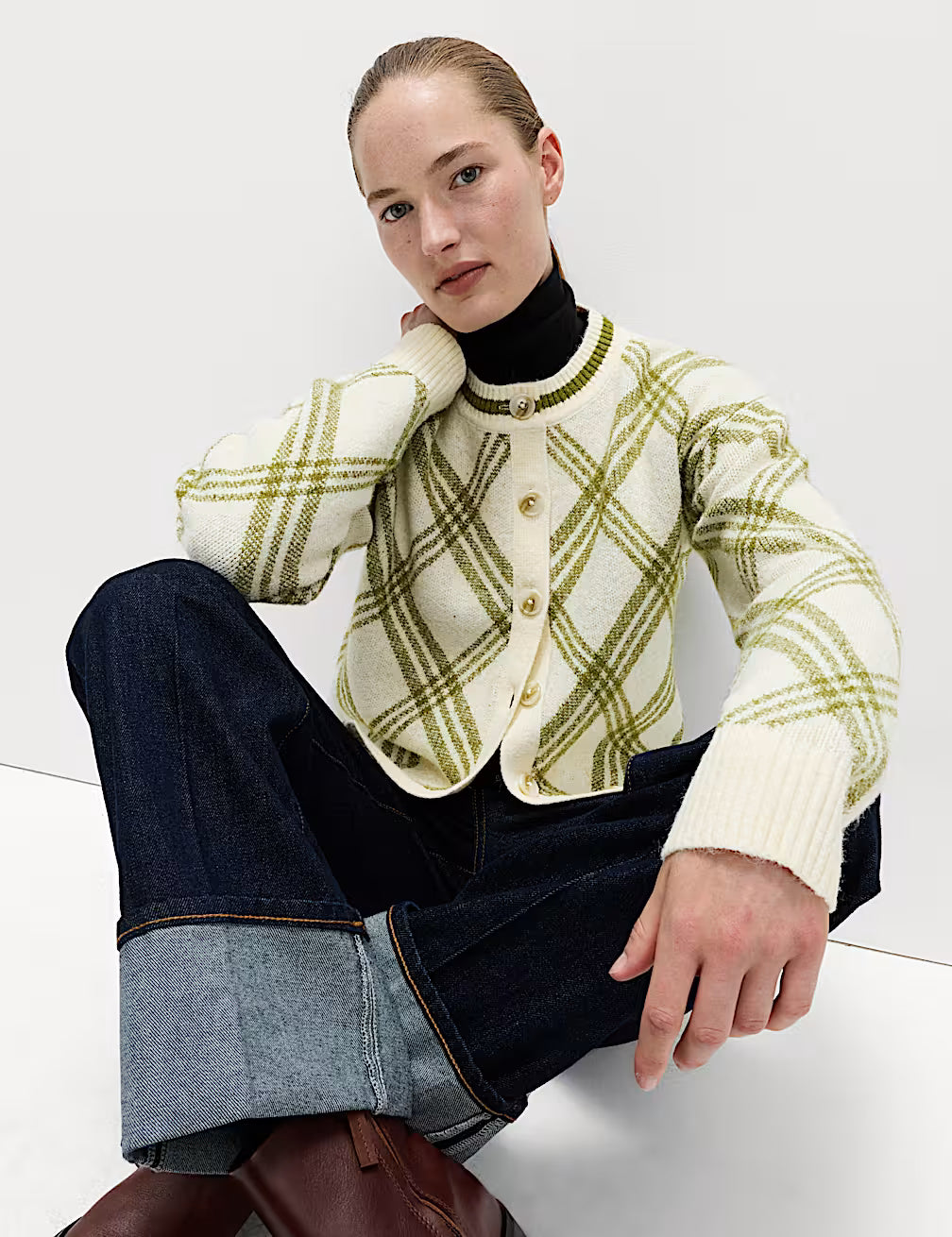 M&S Ladies L/S Cardigan T38/0594