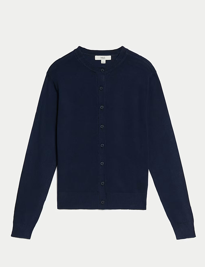 M&S Ladies L/S Cardigan T38/5113 (Navy)