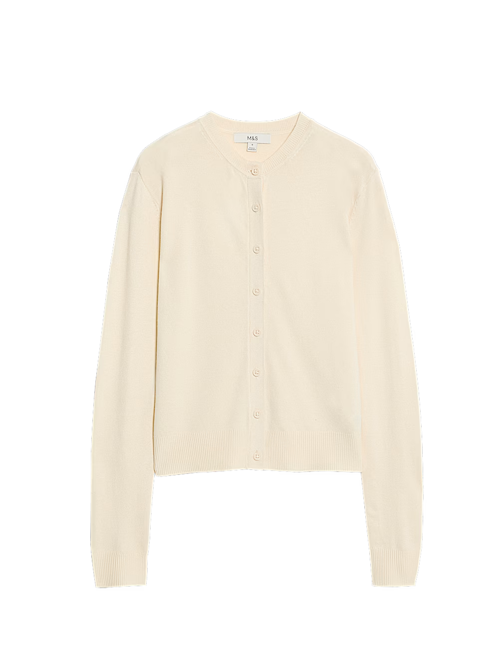 M&S Ladies L/S Cardigan T38/5113 (Cream)