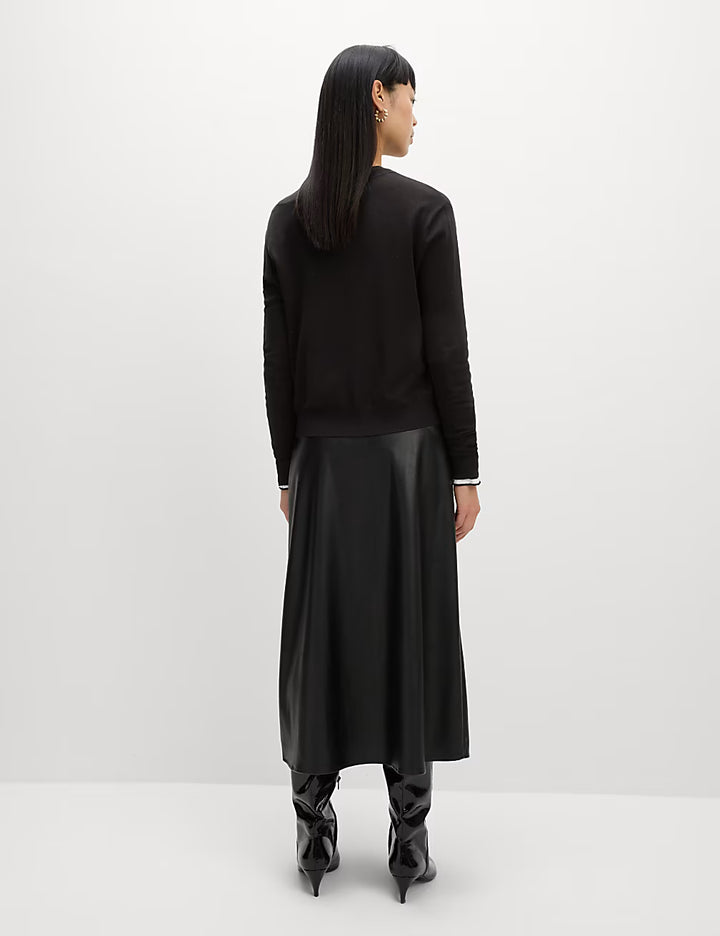 M&S Ladies L/S Cardigan T38/5113 (Black)