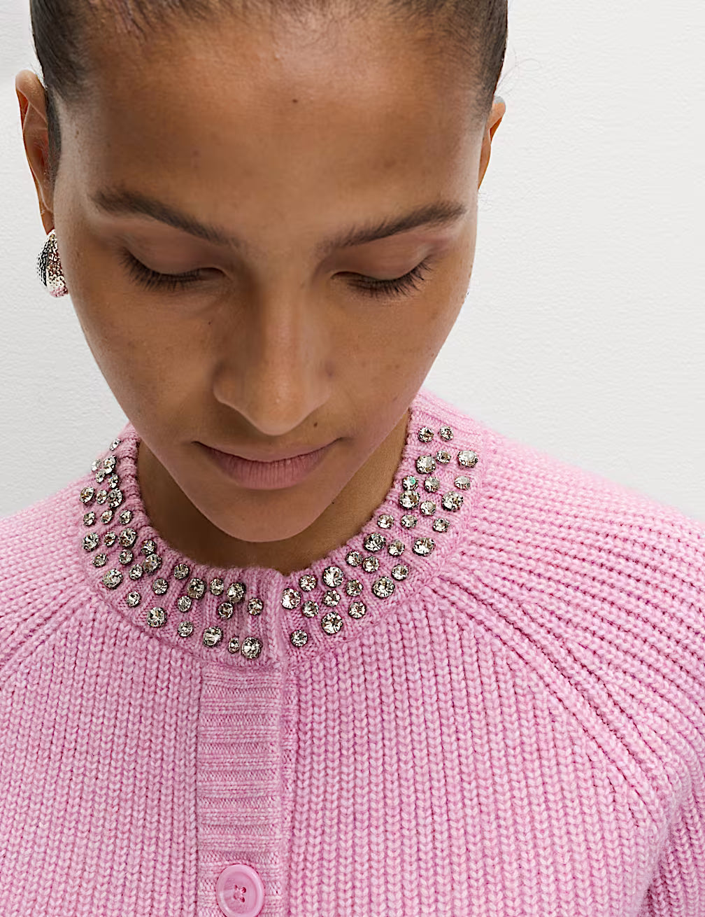 M&S Ladies L/S Cardigan T38/9047A (Pink)